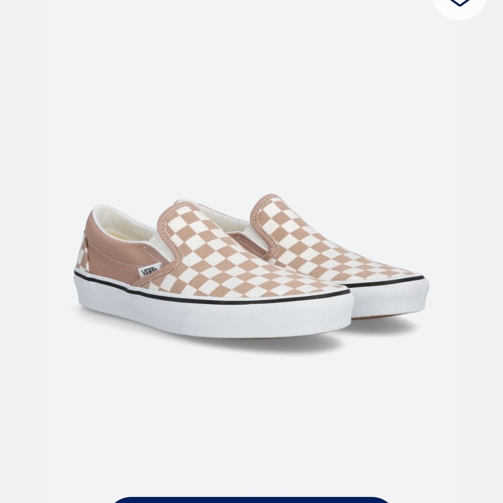 Vans Tan and White Checkerboard Sneakers